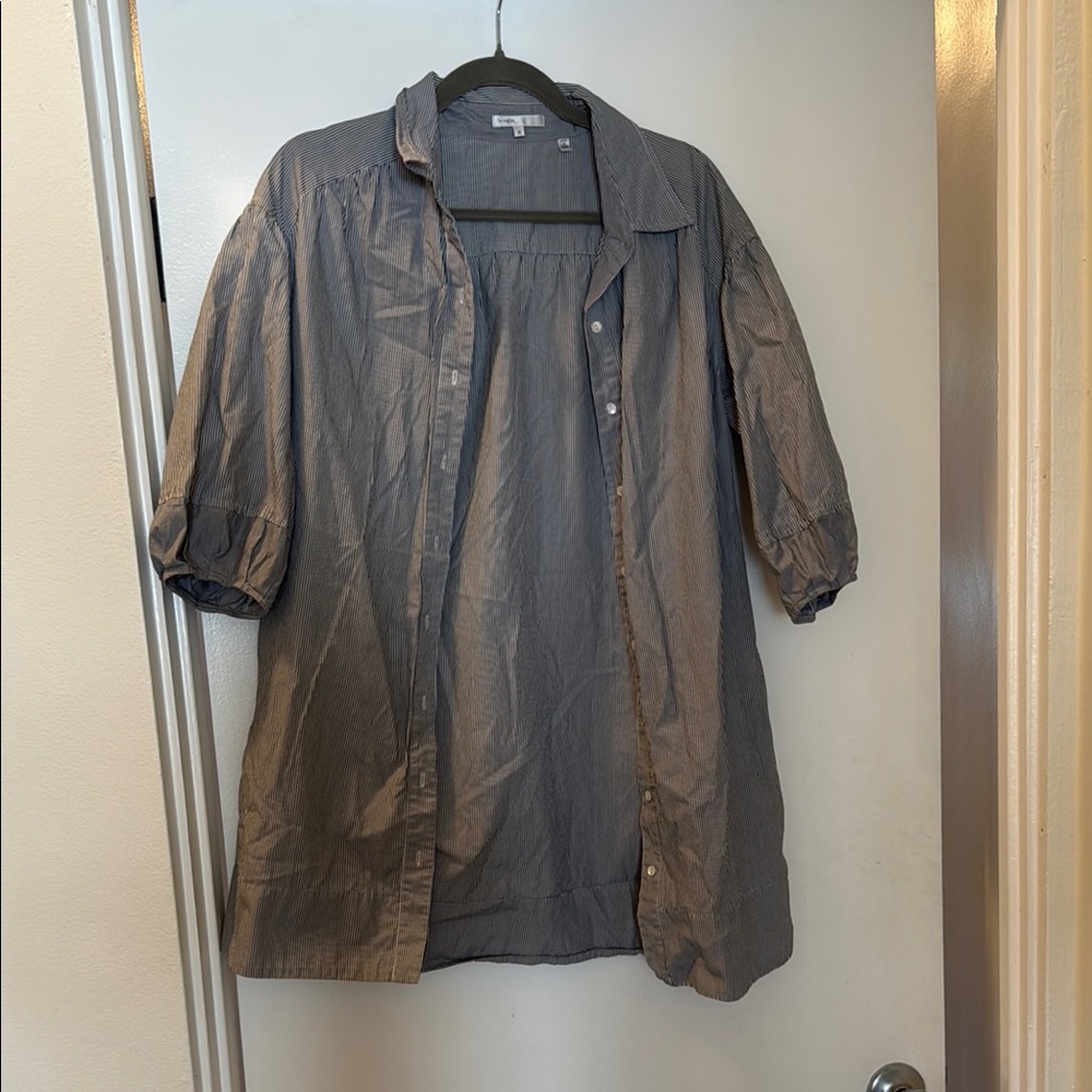Vince balloon sleeve shirt dress